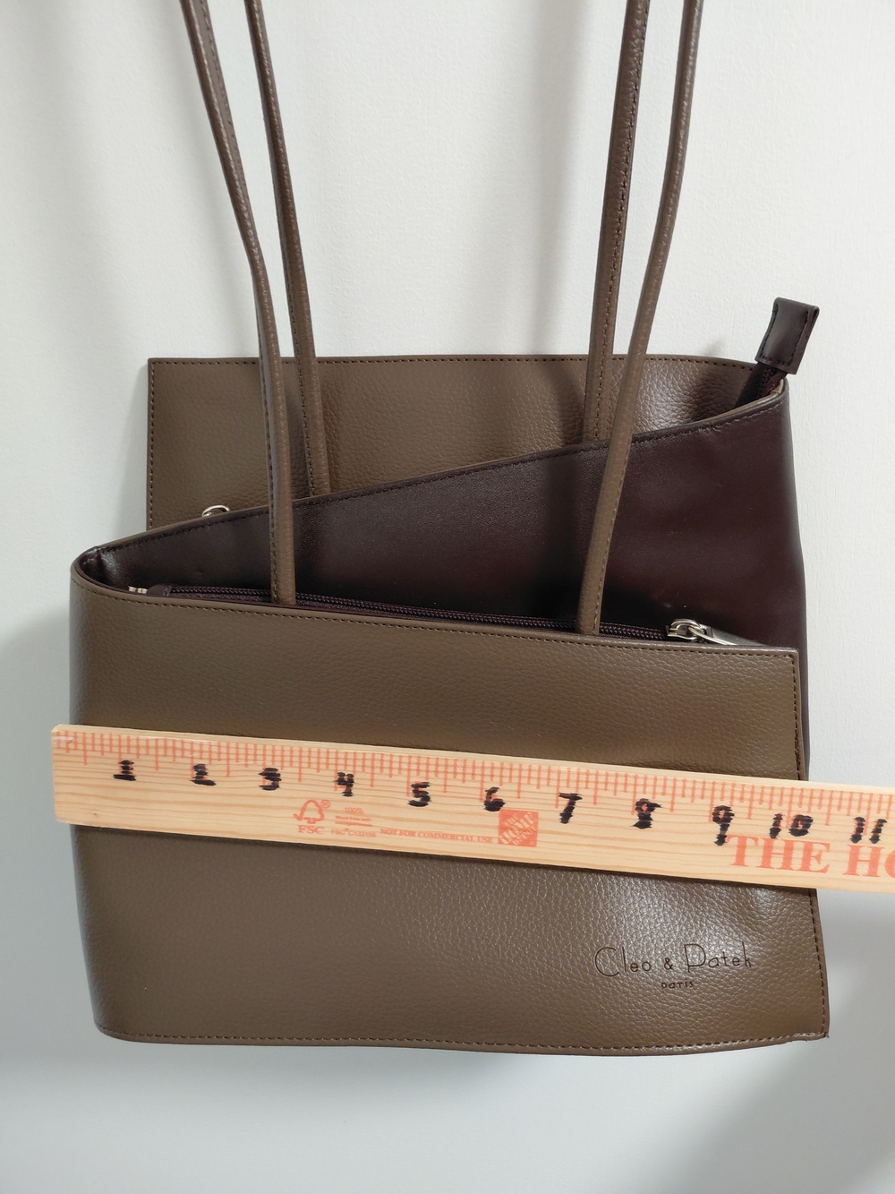 Cleo & Patek Paris Tan Brown Leather Double-Compartment Shoulder Bag - Picture 6 of 11